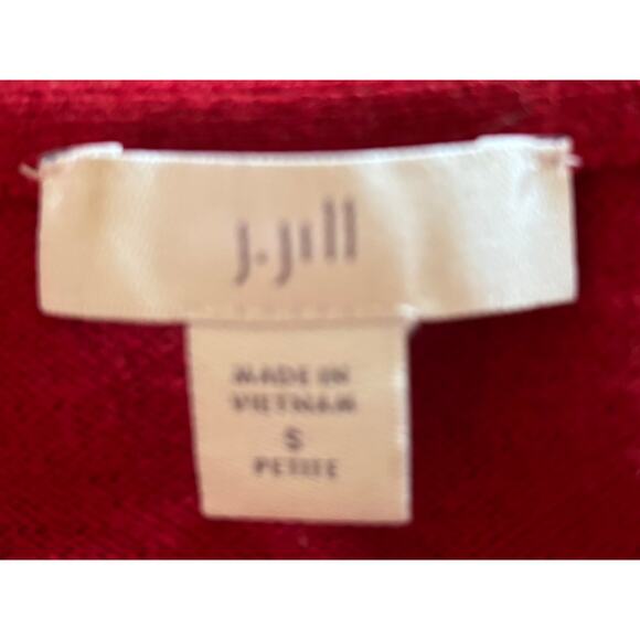 J. Jill Red Cotton Blend Crewneck Sweater – Size Small Petite - Picture 3 of 6